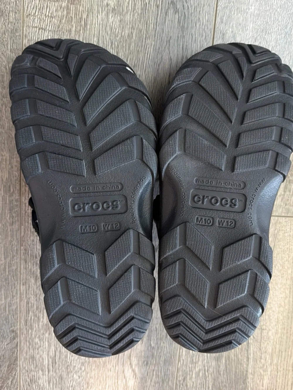CROCS Men's Black Slip-On Sport Clog with Heel Strap